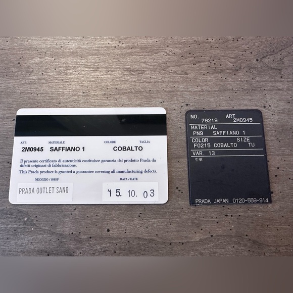 Prada Cobalt Blue Vertical Wallet with COA - Picture 10 of 12